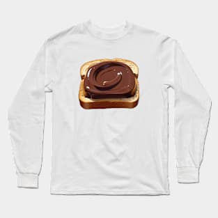 Chocolate Kawaii Yummy Coffee Vintage Bread Sandwich Toast Retro Long Sleeve T-Shirt